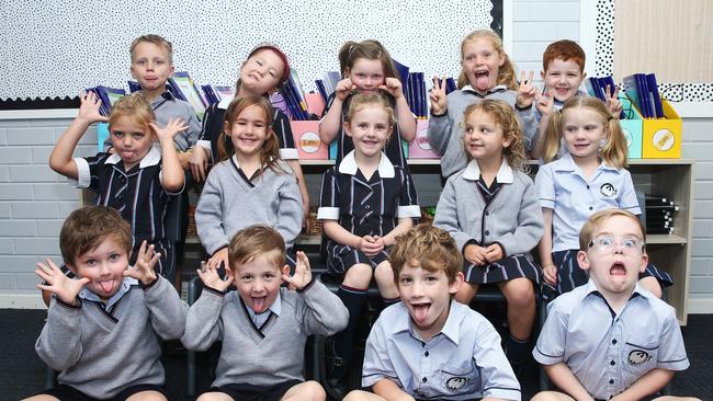 Christian College Bellarine Class Prep D Back row L-R: Spencer Ellis, Grace Dickinson, Ailbhe McGrenaghan, Emmeline Andrews, Cohen Penfold. Middle row: Vivien Davies, Ruby Kerrison, Aria Curtis, Thea Sharman, Lara Watson. Front row: Jasper Wiggins, Maxwell Heaton, Eddie Baird, Louis Gaffney.