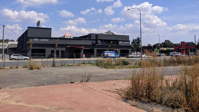 View of the empty site from the lane way towards Edward Street. Picture: Toby Vue