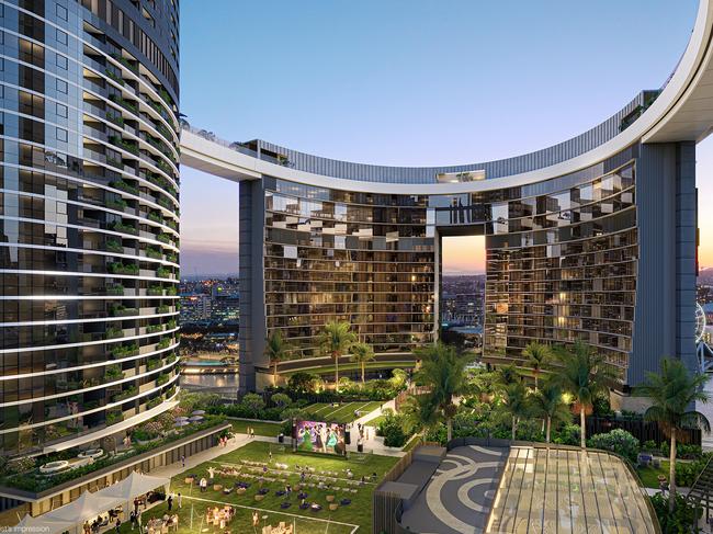 Queens Wharf residences are within the complex due to be completed by mid-2023. Picture: Supplied