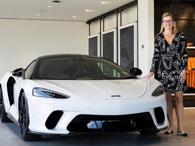 McLaren Automotive’s Head of Asia Pacific, Charlotte Dickson, inside McLaren's new Perth dealership.