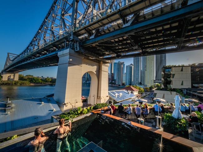 Howard Smith Wharves, showing the Fiume Bar at the Crystalbrook Vincent boutique hotel. Picture: Tourism and Events Queensland