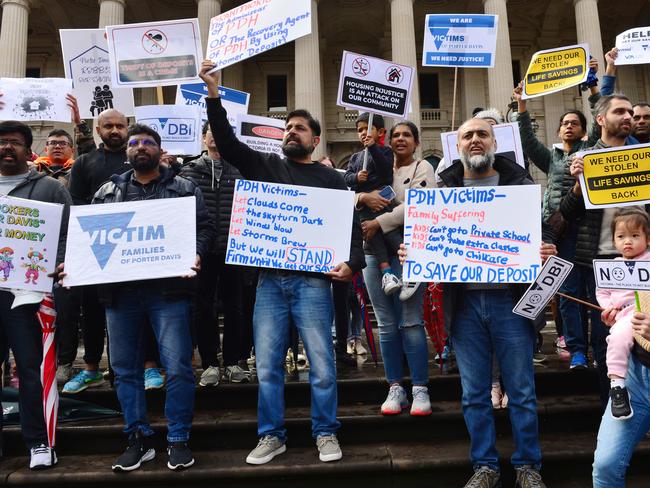 About 150 people gathered at the protest on Sunday. Picture: Nicki Connolly