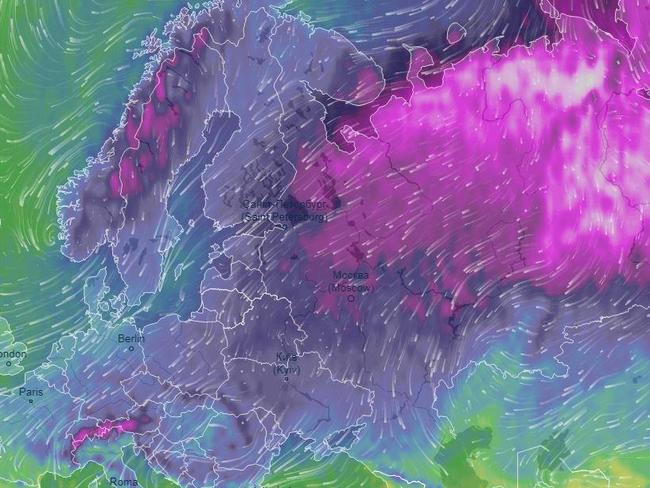 Beast from the East weather storm over Europe. Picture: Supplied