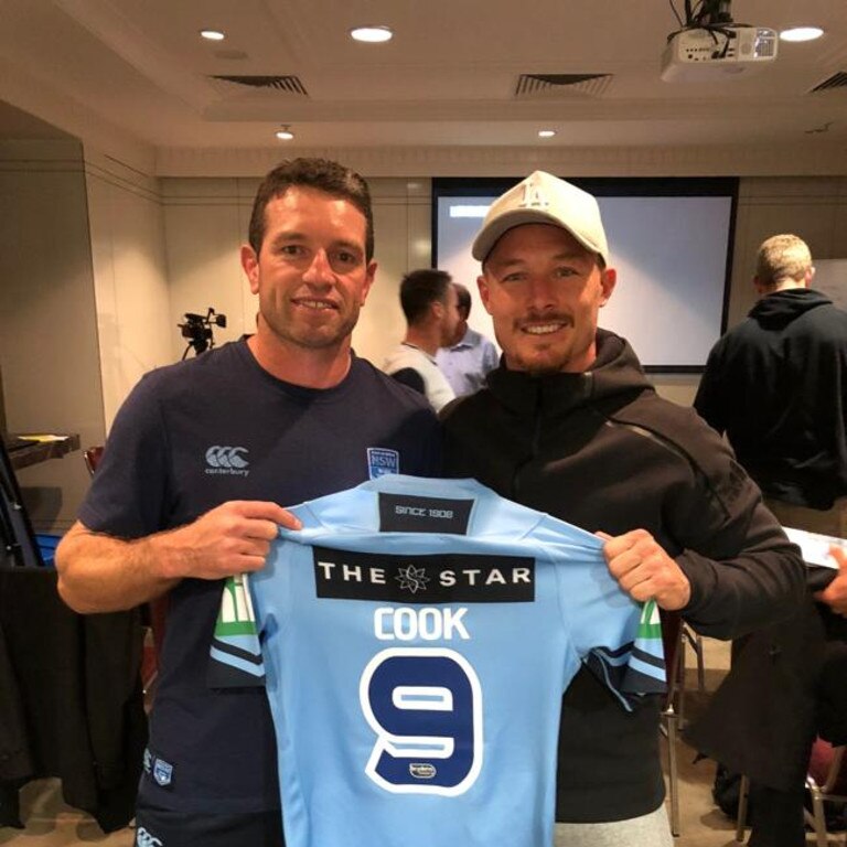 Things might get awkward in the NSW camp after Damien Cook (R) nominated someone other than Danny Buderus as his favourite Blue.