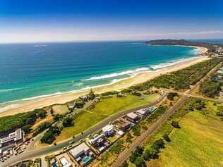 LAST PARADISE: The 11 blocks of vacant beach front land at Belongil Beach.