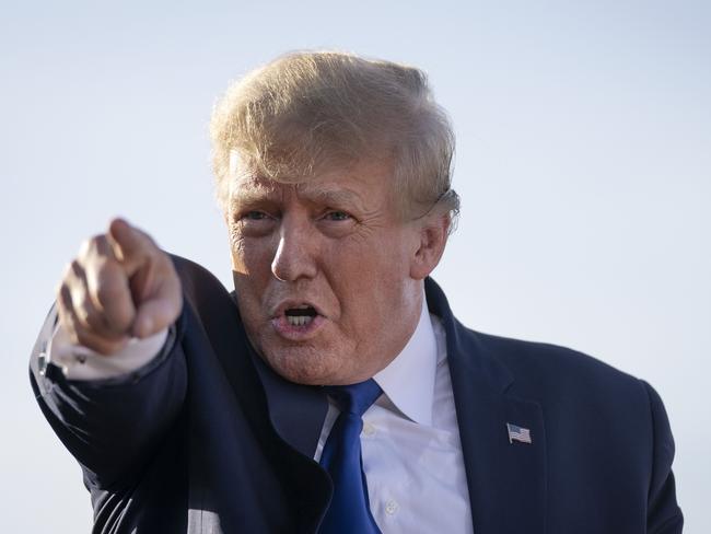 DELAWARE, OH - APRIL 23: Former U.S. President Donald Trump arrives during a rally hosted by the former president at the Delaware County Fairgrounds on April 23, 2022 in Delaware, Ohio. Last week, Trump announced his endorsement of J.D. Vance in the Ohio Republican Senate primary.   Drew Angerer/Getty Images/AFP == FOR NEWSPAPERS, INTERNET, TELCOS & TELEVISION USE ONLY ==