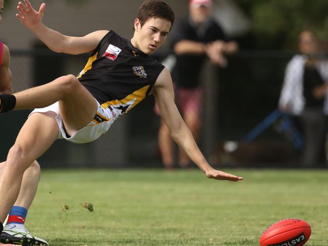 Cooper Sharman in action for Balwyn. Picture: Stuart Milligan