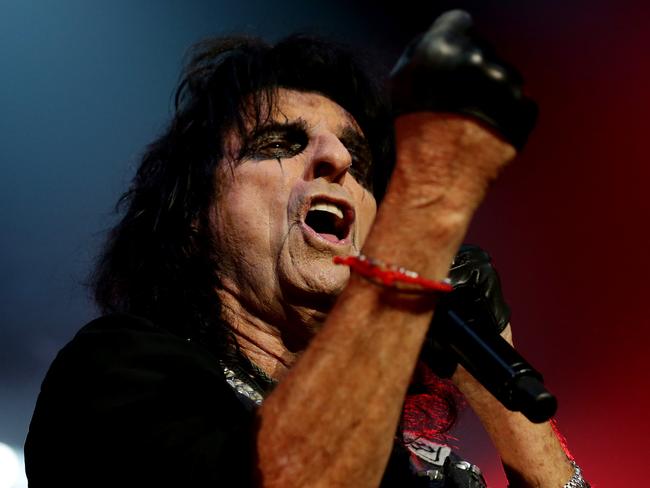 Alice Cooper performs at Brisbane Entertainment Centre. Picture: Mark Calleja/AAP