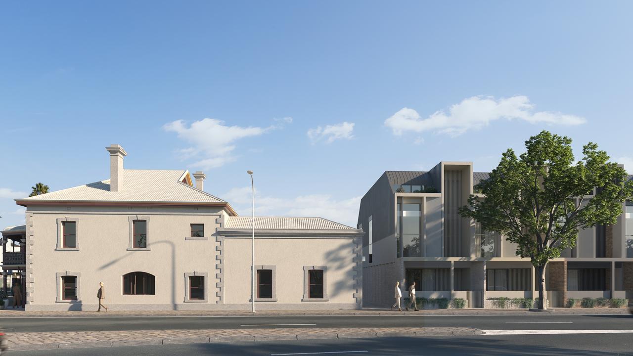 New renders of the three-storey townhouse design submitted by Citify for the development behind Gilberton's Buckingham Arms Hotel. Picture: Supplied/Citify