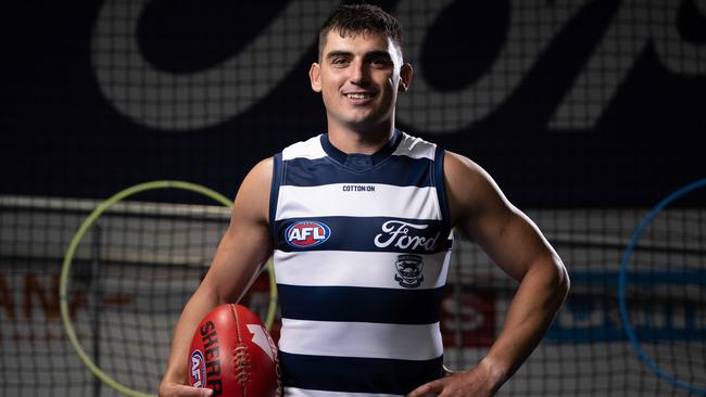 06-02-2024 Geelong Cats photo day at GMHBA stadium.Shaun Mannagh. Picture: Brad Fleet