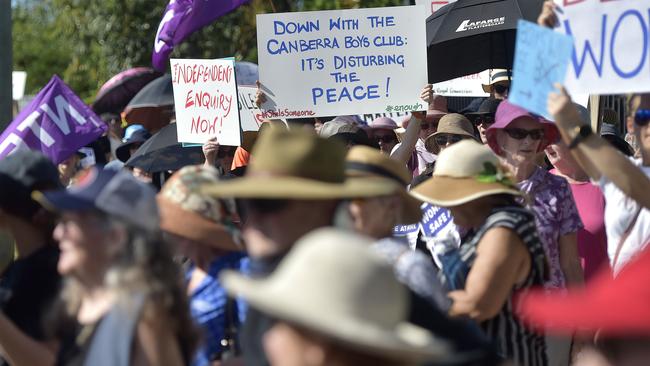 Hundreds of people have marched across Australia for the Women’s March4Justice campaign. PICTURE: MATT TAYLOR.