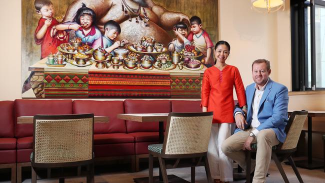 Wasana and Andrew Park, owners of Jumbo Thai on Elizabeth St, city. Picture: Tara Croser.