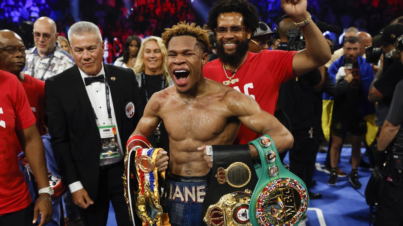 Devin Haney is still the undiputed lightweight champ...just. (Photo by Sarah Stier/Getty Images)