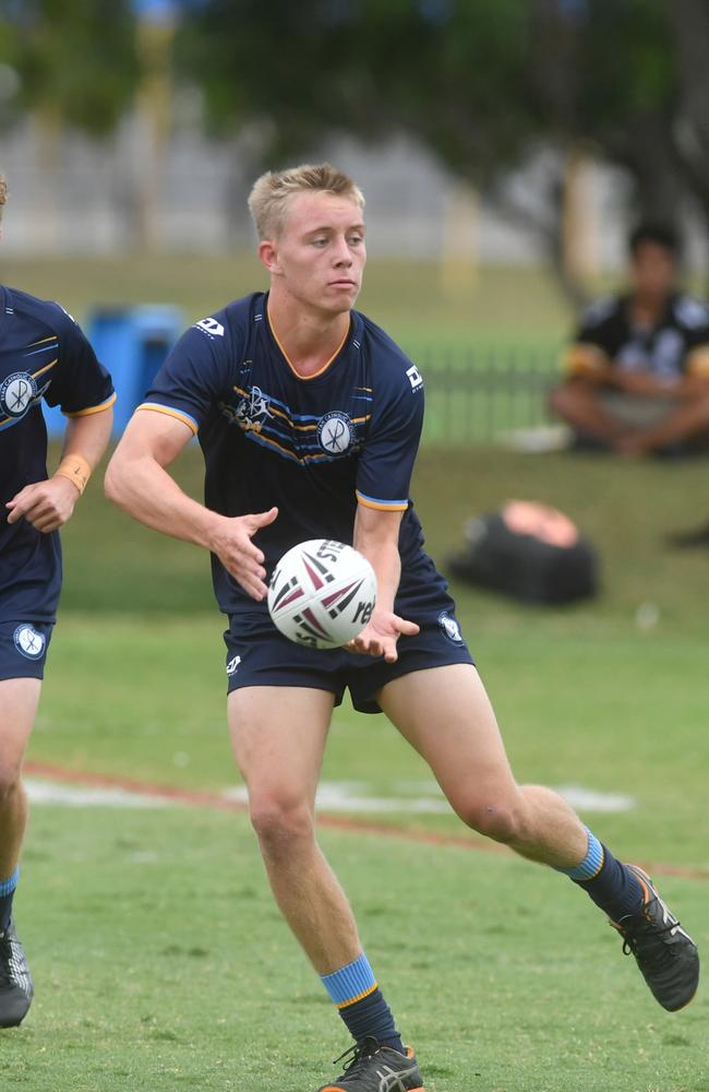 Blackhawks Trophy Schoolboys Football game between Ryan Catholic College and Columba Catholic College at Ryan Catholic College. Brad Pilchowski. Picture: Evan Morgan