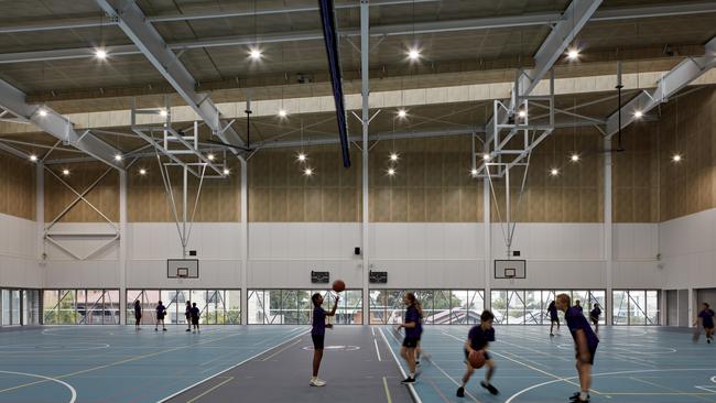 The school’s indoor sports zone. Picture: Christopher Frederick Jones.