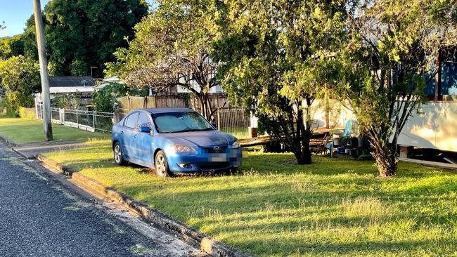 The property on Zahmel St, Finch Hatton, outside which 69-year-old Suzanne Ruth Scott was found dead in the back seat of her Mitsubishi Pajero police believe was stolen after 12.30pm on Monday, July 4, 2022. Picture: Janessa Ekert