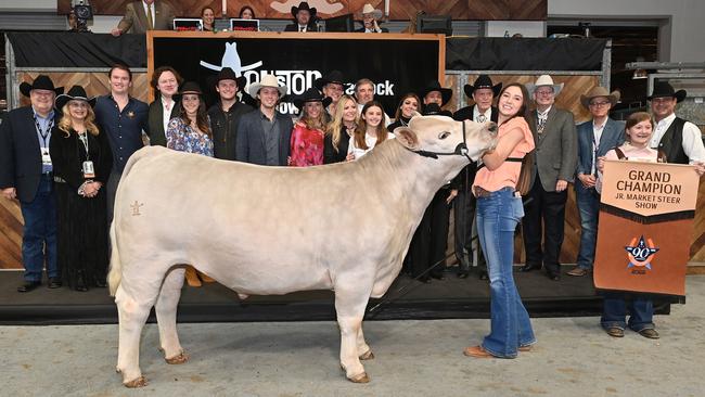 The Grand Champion Steer 'Vanilla Ice' made a record breaking $1 million in the Junior market steer auction at the recent Houston livestock show and rodeo in Houston, Texas, US. Picture: Houston Livestock Show and Rodeo.