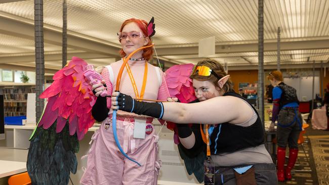 Wil CuteGuy and Nick HoTGuY at the City of Darwin Geektacular event, 2025. Picture: Pema Tamang Pakhrin