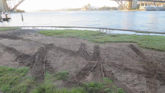 A photo of car damage at McMahons Point