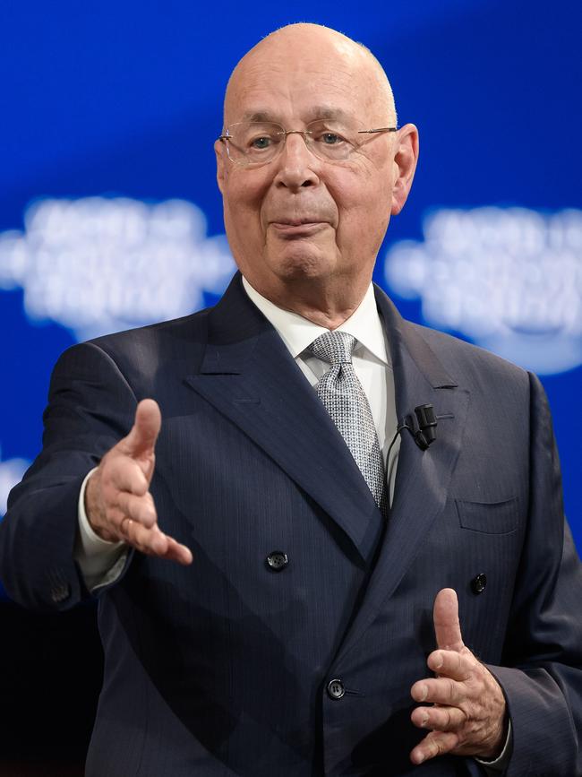 World Economic Forum founder Klaus Schwab. Picture: AFP `