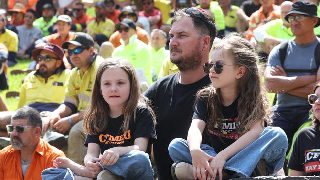 Children were also at Tuesday's rally. Picture: Liam Kidston