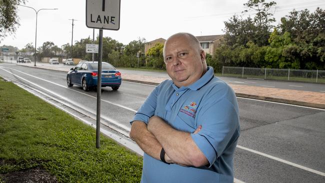 Scott Mayman is furious that he has been trying for more than a year to find out about a proposed upgrade of the Christine Ave and Bermuda St intersection. Picture: Jerad Williams