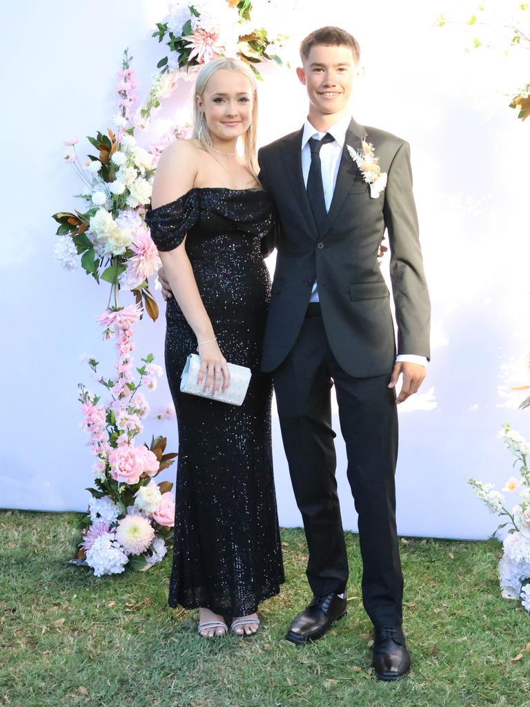 Matilda with formal partner at the 2024 St Ursula's College formal.