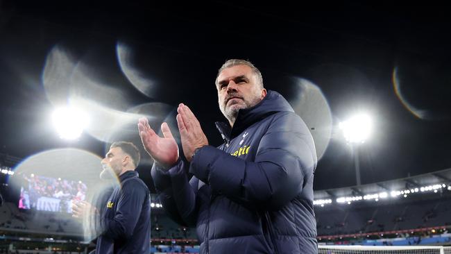 Ange received a hero’s welcome to the MCG. Picture: Mark Stewart