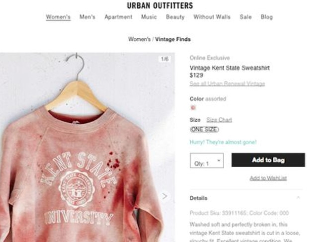Online ... This is the offending ad from Urban Outfitters website.