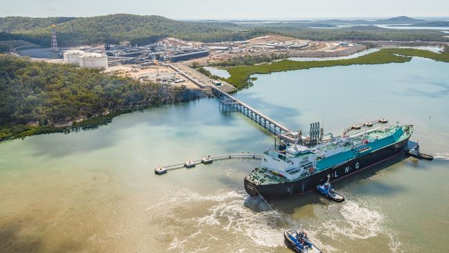 Santos’s Gladstone liquefied natural gas project in Queensland. Picture: Supplied.