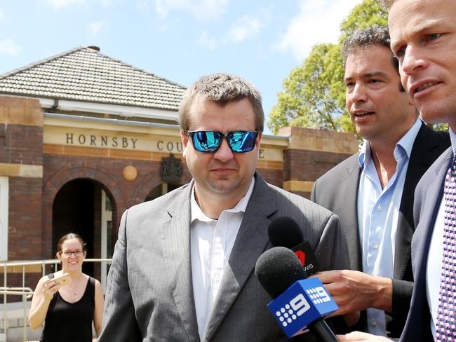 Kole Olsen leaves Hornsby Local Court today.