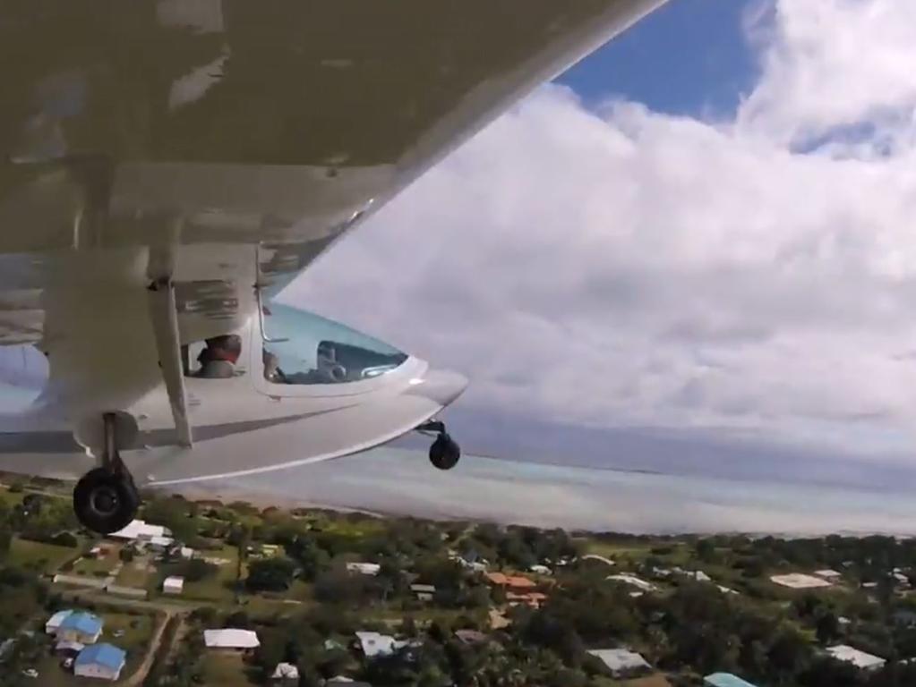 Matty J took a sightseeing trip in a tiny aircraft.