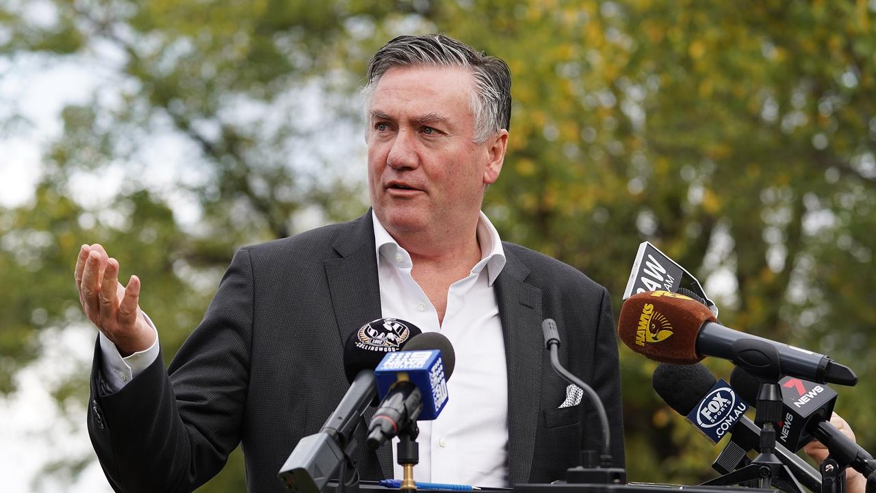 Eddie McGuire has gone into detail about Steele Sidebottom’s bender. Photo: Stefan Postles/AAP Image.