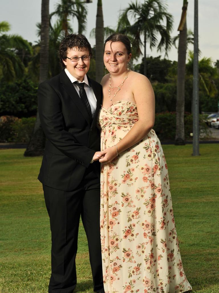 Jasmyne Berry and Kelly Allen at the Palmerston Senior College 2012 formal at SkyCity Grand Ballroom.