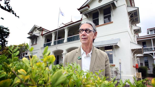 Robert Riddel outside the historic riverside building Yungaba at Kangaroo Point.