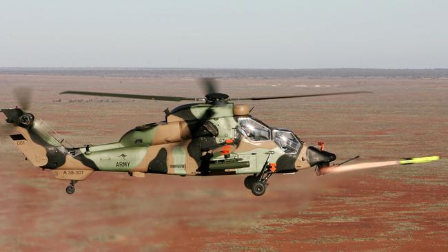 Live firing on the Woomera, South Australia range of a Hellfire missile from a Tiger Armed Reconnaissance Helicopter. Deep caption Testing of the firepower capability of the Hellfire missile system integrated into the Australian Army?s new Tiger Armed Reconnaissance Helicopters (ARH) was successfully completed on 7 December 2005. The aim of the Hellfire Test Campaign was to certify the weapon for service use on the ARH. The Hellfire Test Campaign was conducted in two phases at Woomera, South Australia, South Australia, as a cooperative activity between Australian Aerospace Pty Ltd (the Australian subsidiary of Eurocopter) and the Defence Materiel Organisation. Phase One was completed in May 2005 with the launch of the first practice missile. Phase Two concluded on 7 December 2005 with the successful firing of seven missiles, three of which were fitted with live warheads.