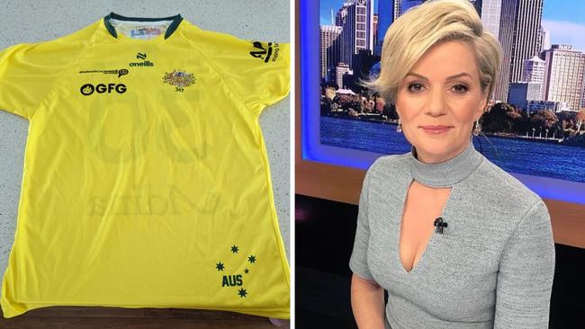 The Kookaburras jersey is without a sponsor. Photo: LinkedIn, Andrew Charter and Instagram, Sandra Sully.