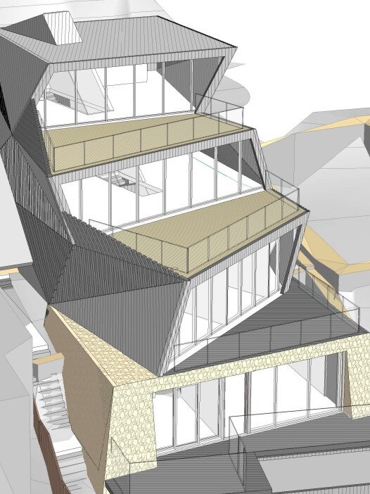 An architectural plan of the proposed home.