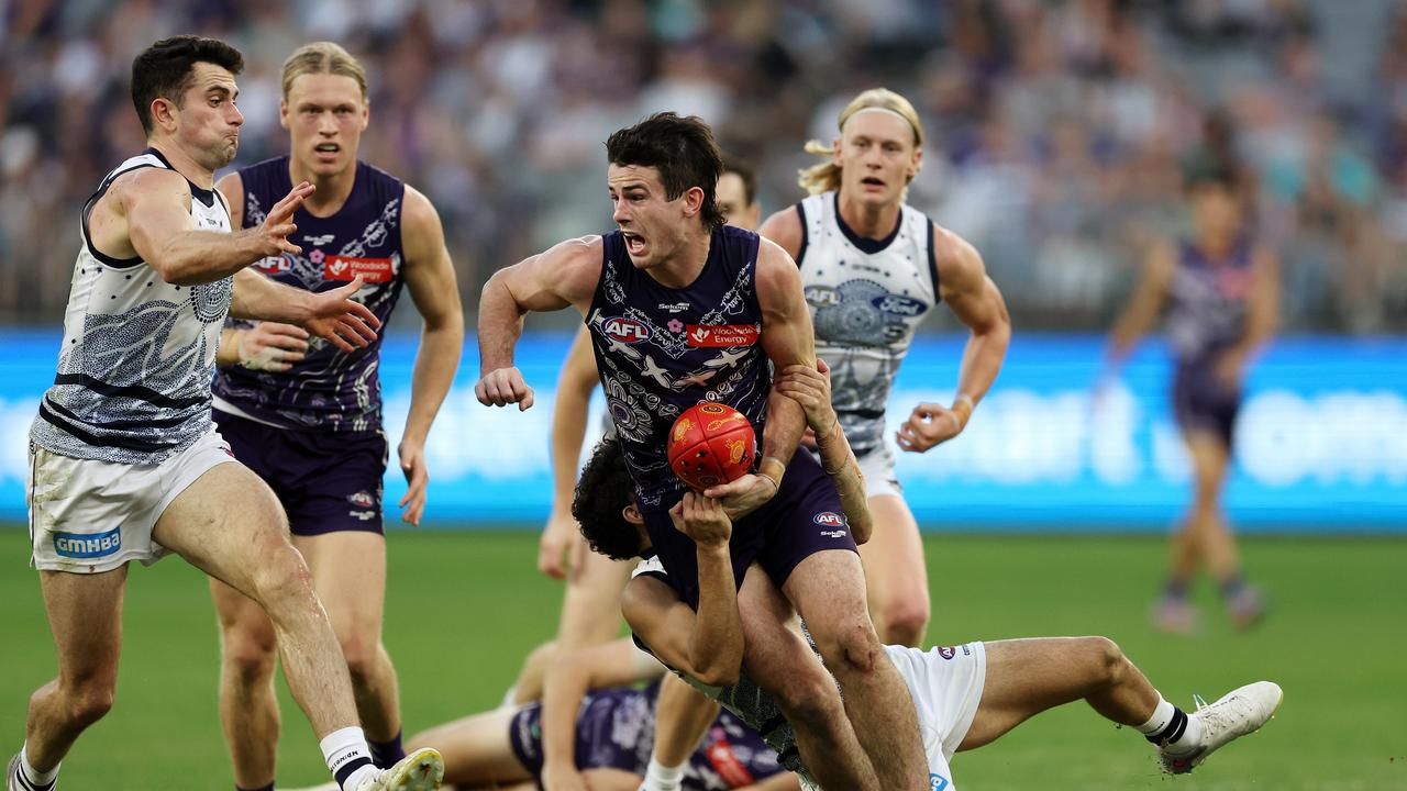 Andrew Brayshaw is in a purple patch. Picture: Will Russell/AFL Photos via Getty Images