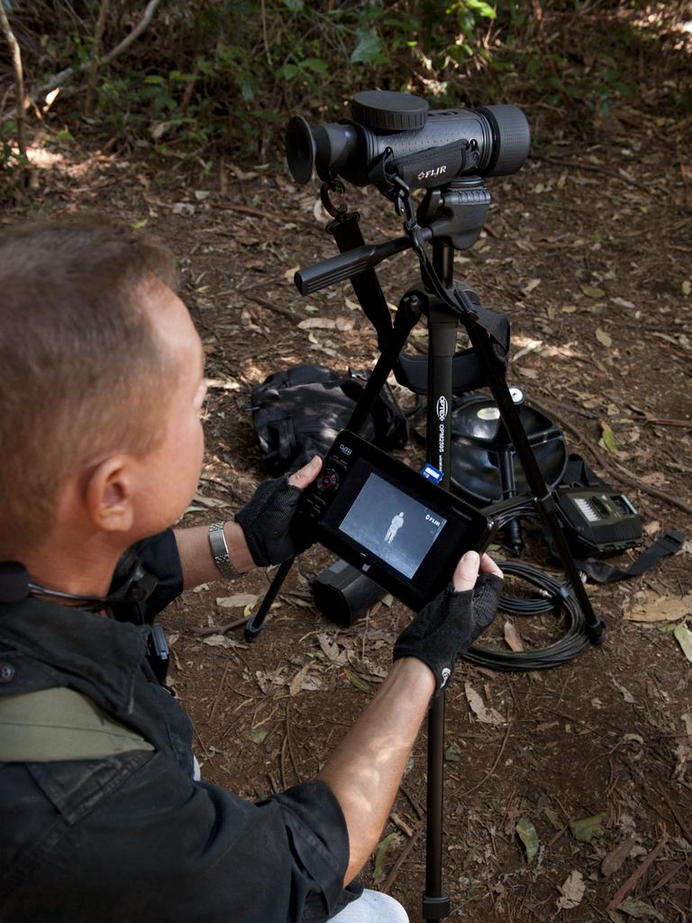 Australian Yowie Research founder Dean Harrison scoping out bushland.