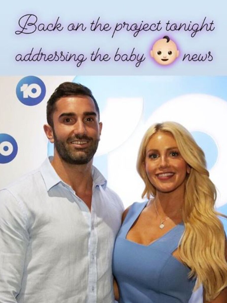 Taite’s post teasing the ‘baby news’