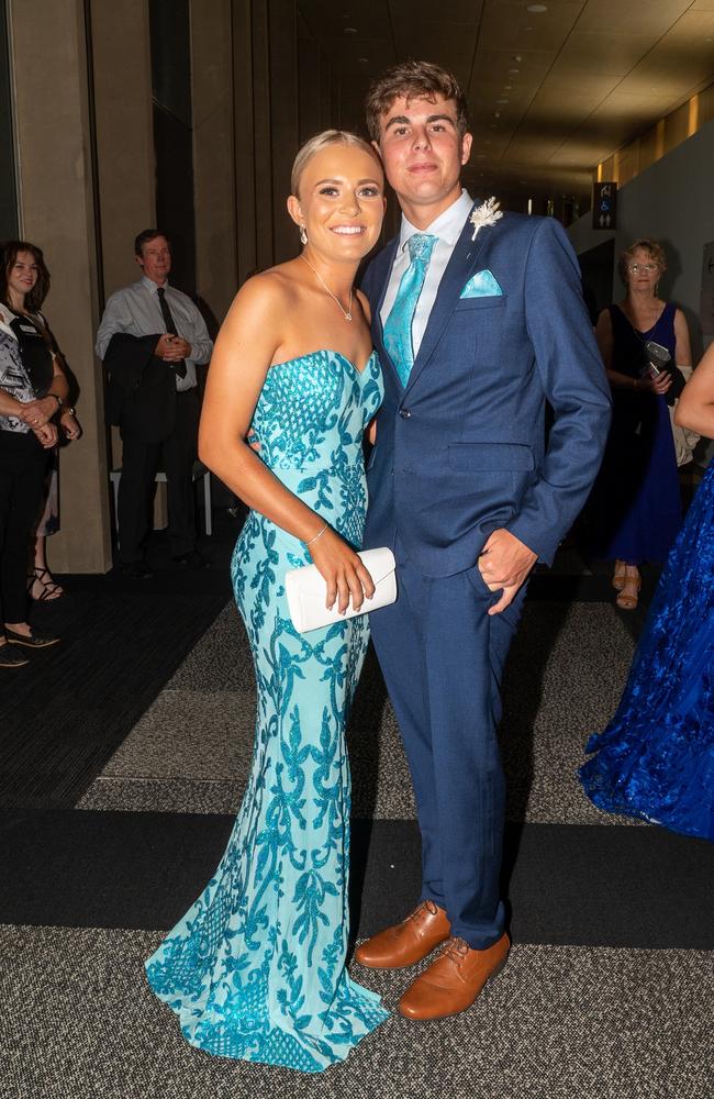 Laura Bauman and Connor Gould at Mackay Christian College Graduation dinner, Thursday 16 November 2023 Picture:Michaela Harlow