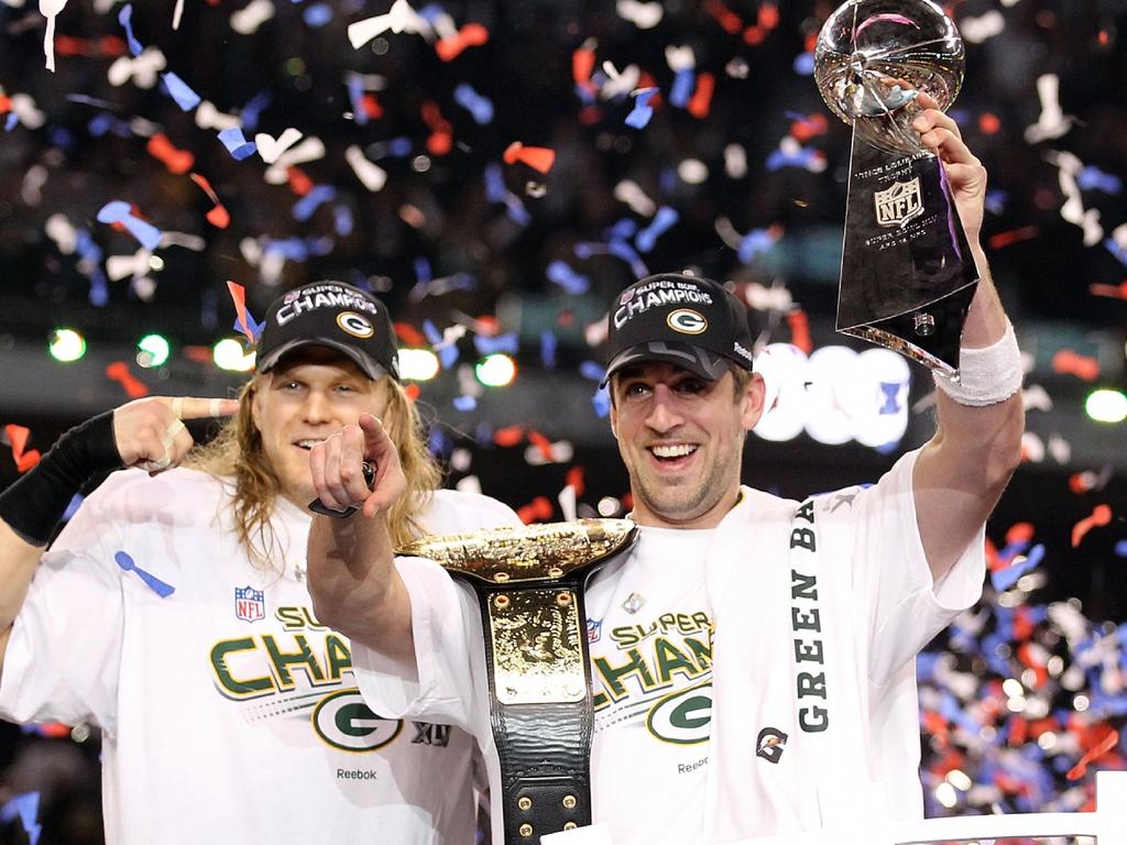Aaron Rodgers’ lone Vince Lombardi Trophy win came more than a decade ago. Picture: Al Bello/Getty Images
