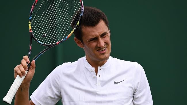 Tomic was brutally honest after his round one Wimbledon loss. Picture: AFP