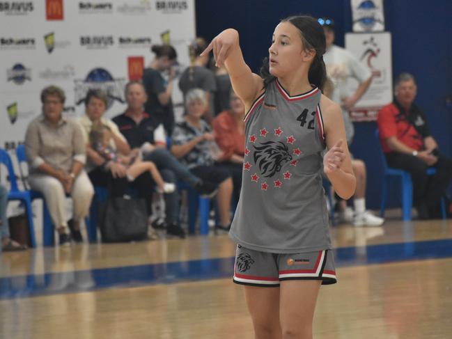 Basketball Queensland under-14 girls state championships, Division 2, Rockhampton Cyclones versus RedCity Roar at Bravus Arena in Rockhampton on July 1, 2024.