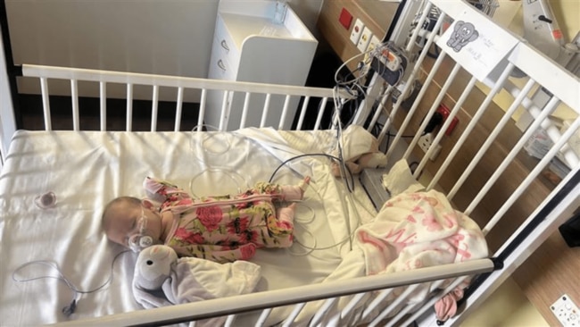 Little Winter spent one week in hospital fighting RSV. Image: Supplied