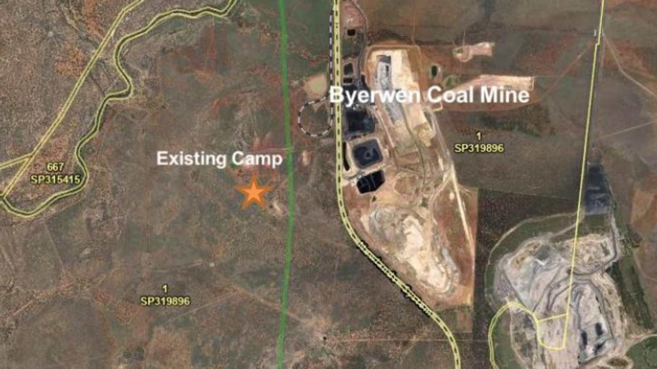 The proposed location for the QCoal workers camp near the Byerwen coal mine in Central Queensland. Picture: Contributed