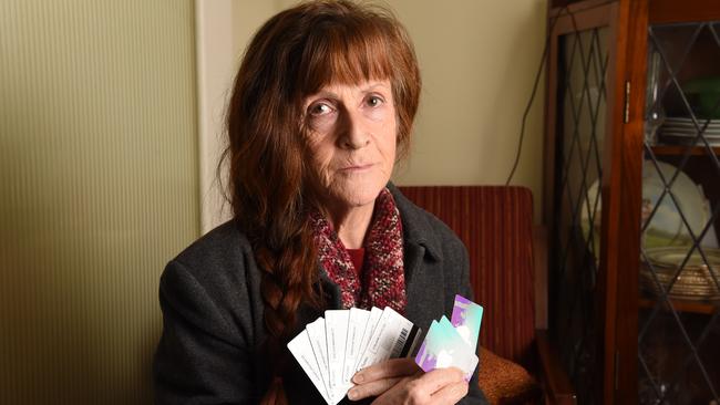 Wheelers Hill grandmother Glenice Harrison was fleeced out of $5000 after being conned by scammers who pretended to be from the ATO. Picture: Lawrence Pinder