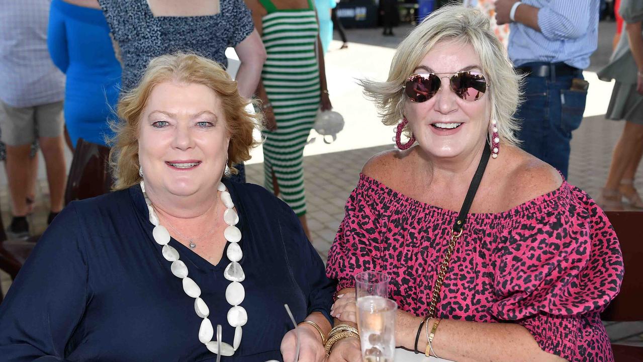 Andrea Muller and Dee Smith at the Mooloolaba Cup, Sunshine Coast Turf Club. Picture: Patrick Woods.