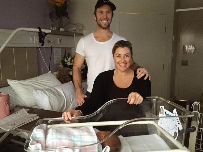 Talitha Cummins and husband Ben Lucas announce the birth of their child Oliver. Source: Supplied